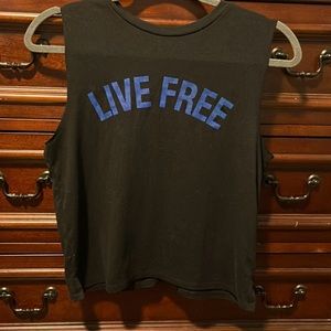 Live Free muscle top